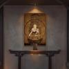 Pintura decorativa de estilo retro thangka para pasillo de sala de estar, estatua de Buda de Dunhuang, impresiones artísticas, nuevo mural de pintura colgante de Bodhisattva de estilo chino