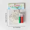 Borde de Madera Pascua DIY Hecho a Mano Pizarra de Bocetos Pintura para Niños Decoraciones de Madera Hechas a Mano Pizarra de Bocetos Pintada Creativa Rompecabezas