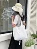 Bolsa de Lona con Encaje para Mujer 2025 Nueva Versátil Bolso Bandolera para Viajes Cotidianos Estilo Japonés Fresco Bolso Tote de Gran Capacidad