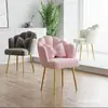 Silla de Pétalo Red Social Taburete de Tocador de Lujo Ligero Uso en Casa Silla de Tocador para Niña con Respaldo Silla de Manicura Silla de Maquillaje para Dormitorio