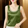 Camisola de Punto Estilo Chanel para Mujer 2024 Verano Nuevo Ajuste Delgado Adelgazante Traje Top Base Interior