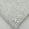 Tela de Malla Bordada Flor de Lirio Hecha a Mano, Tela de Bordado para Vestido de Disfraz de Escenario