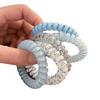 Fruta de Coco Mar Azul Glacial Menta Diadema Tipo Cable de Teléfono Lazo para el Cabello Accesorios para el Cabello No Daña el Cabello Banda de Goma de Alta Elasticidad Cubrecabezas