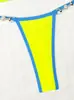 Novo Biquíni Micro Sexy 2024 Conjunto Feminino Moda Praia Europeu e Americano Alta Elasticidade Cintura Alta