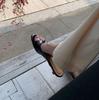 Versión de Piel de Oveja ~ Estilo Coreano Sandalias Elegantes de Tira en T Dedo del Pie Tacón Delgado Tacón de Gato para Mujer Piel Genuina Punta Redonda Punta Abierta Tacón Bajo Para Exteriores Sandalias de Mujer