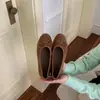 Sapatos Femininos de Poá com Laço Estilo Retrô Francês Versáteis Confortáveis para o Dia a Dia Salto Baixo Bico Redondo Baixo Sapatilhas