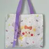 Bolsa de Lona Caricatura Gato Kate Bolso de Mano Bolso de Hombro Ligero Bolsa de Compras Bolsa para el Almuerzo Bolsa a Cuadros