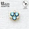 Brincos Mini Flor de Cinco Pétalas em Liga de Titânio G23 F136 Studs de Cartilagem Auricular com Rosca Interna de Titânio Studs Labiais Joias para Piercing