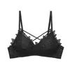 Sujetador de encaje sexy fino y bonito sin aros, copa triangular push-up, lencería ajustable para mujer, envío directo