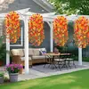 Gloria de la Mañana Artificial Transfronteriza Patio Exterior Eucalipto Boda en Casa Decoración Colgante de Pared de Ratán Planta Artificial Enredadera de Flores