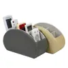 En stock artículos creativos para el hogar almacenamiento de escritorio de cuero caja de almacenamiento para control remoto almacenamiento de artículos de oficina LG8130