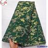 Tela de brocado jacquard antiguo con bordado de doble cara en hilo dorado y plateado Tela de encaje brocado africano