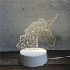 Fabricante Luz Nocturna 3D Creativa Lámpara de Mesa Pequeña Regalo de Navidad Regalo para Evento Base de Placa Acrílica Venta al por Mayor