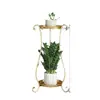 Soporte de Flores de Hierro, de Pie, Maceta Metálica Dorada, Rábano Verde, Suculenta, Sala de Estar, Balcón, Soporte para Plantas de Hogar, Interior de Lujo Ligero