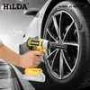 Chave elétrica sem fio HILDA de 1/2 polegada com bateria de íon de lítio e motor sem escova, compatível com baterias Makita de 18V e com luz LED.