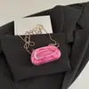 Cor Única Color-Blocking Gradiente Textura Brilhante Estilo Novo Inverno 2025 Luxo Leve Chique Bolsa Transversal de Corrente de Ombro Único Bolsa Quadrada Pequena