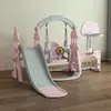 Juego de Columpios y Tobogán Infantil al por Mayor para Uso en Casa, Piscina de Bolas Oceánica para Interiores, Canasta de Baloncesto para Bebé, Porterías de Fútbol Juguetes