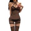 Ropa Interior Sexy de Talla Grande Swear de Noche Encaje Suave Hilo Transparente Colgante Halter Falda Ataque Sexy Paquete Rápido Malla de Hilo Gratis Deseo Puro