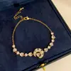 Lua Brilhante Ama Estrelas Zircônia Lua Coração Forma Pingente Pulseira Estilo Corte Retro Pulseira Luxo Leve Sensação de Alto Padrão Joias de Mão Mulheres