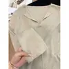 Suéter Tricô com Gola Lapela Tendência para Mulheres, Top Coreano de Manga Longa com Gola V, Suéter Básico Versátil Cor Sólida Simples para Outono e Inverno