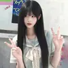 Peruca com Franja Natural Longa Preta para Mulheres, Estilo Lolita, Adequada para Rostos Redondos, Estilo Jk, Peruca Cheia Longa Preta Lisa, Peruca Versátil