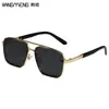 Gafas de sol de metal para hombre, estilo lindo coreano, doble puente. Gafas de sol de nuevo estilo para mujer, para ciclismo y conducción. Transfronterizo TikTok Xiaohongshu