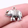 18x15mm 0.95g Accesorios para Joyería de Plata Antigua Aleación DIY Colgante Lindo de Animal Elefante