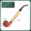 Cachimbo de Resina Personalizável a Laser com Enfeite de Anel de Luz de Lagarto, Cachimbo Longo, Cachimbo de Fumar Vintage, Cachimbo Criativo Tradicional