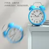 Despertador para estudiantes con campana de metal, alto volumen, estilo vintage, adecuado para dormitorio de personas mayores, silencioso, recargable, despertador de campana