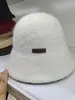 Chapéu de Pescador de Feltro de Lã Outono e Inverno Estilo Coreano Feminino Afina o Rosto Quente Espesso Chapéu Balde Versátil Chapéu de Lã