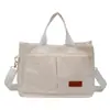 Bolsa de almuerzo portátil para mujer, de pana versátil, bolsa ligera para la compra para niña, bolsa de hombro cruzada para el trabajo
