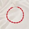 Colar de pérolas de design de nicho de luxo leve para mulheres verão para todos os jogos de alta qualidade frisado cadeia de clavícula elegante elegante colar corrente