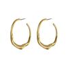 Pendientes de círculo grande de metal irregular con personalidad exagerada para mujer, aretes de temperamento con personalidad simple y de moda europea y americana