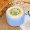 Fio de algodão mercerizado degradê em formato de bolo, fio de oito cabos tecelado à mão, multicolorido, não forma bolinhas, respirável para manta e xale