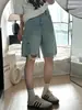 Shorts de Mezclilla Rasgados para Mujer, Estilo Veraniego Delgado, Tallas Grandes, Cintura Alta, Corte Holgado, Adelgazante, Pierna Recta, Pierna Ancha, de Longitud Media, Modernos
