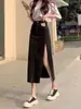 Cross-Border Summer New High-Waisted Denim Skirt for Women, Plus Size Mid-Length A-Line Skirt, Student Korean Style Hip-Hugging Skirt