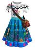 Novo vestido de renda vestido infantil magia infantil série casa cheia vestido branco princesa vestido vestido de menina