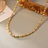 Colar de Pérolas Naturais e Conchas de Luxo Leve e de Alta Qualidade 2025 Novo Design de Nicho Corrente de Clavícula Exquisita e Versátil Atacado
