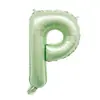 Balões de folha verdes oliva tamanho 16 polegadas versão americana com letras em inglês A-Z para decoração criativa de casamento e aniversário