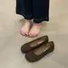 Zapatos retro estilo francés de punta dividida tipo pezuña de cerdo, zapatos planos sin cordones para mujer, zapatos de abuela, nuevo modelo otoño 2026, corte bajo, suela blanda