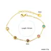 Pulsera de Ojo de Gato Colorida Más Vendida en Corea y Japón Joyería Ins de Lujo Ligero Piedra Ojo de Tigre Acero Inoxidable Dorado 18K Pulsera de Cadena de Serpiente Redonda para Mujeres