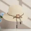 Gorra de Regalo Verano Más Vendida Nueva Gorra de Melocotón Gorra de Rafia Estilo Madre Gorra de Protección Solar Sombrero para el Sol Manchas Cinta