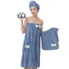 Falda de Baño Estilo Tubo para Mujer, Chaleco sin Mangas de Felpa Coral, Absorbente, No Suelta Pelusa Fácilmente, Se Puede Usar como Toalla de Baño, Secado Rápido y Absorbente