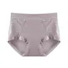 Pantaletas de Mujer sin Costuras Estilo Nacional Bordado Cintura Media-Alta Control de Barriga Levanta Glúteos 10A Antibacterianas Entrepierna Extendida Talla Grande Antirrodadura