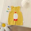 Mono de verano para bebés y niños pequeños, tejido liso, sin mangas, con hombros anchos, transpirable y absorbente del sudor.
