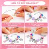 El Set Rosa de Dibujos Animados Más Vendido de Amazon Joyería Hecha a Mano DIY Pulsera para Niños Pulsera para Mujer Caja de Regalo Exquisita Pulsera de Regalo