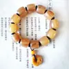 Pulsera Unisex de Resina Imitación Cuerno de Antílope, Cuentas Cilíndricas, Hebilla de Paz, Pulsera de Juego Cultural, Joyería, Nueva Primavera 2024