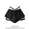 Comércio exterior Verão Nova Rotulagem Shorts Esportivos Ins Das Mulheres Estudantes Da Moda Fino Frouxo Emagrecimento Cintura Alta Calças De Corrida