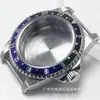 Caja de reloj vintage de cristal de zafiro plano de 39.5 MM, impermeable, compatible con: NH35 NH36 NH34