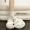 Estilo Dibujo Animado Chica Dulce 2026 Verano Moño DIY Gato Para Ir al Trabajo Lindas Versátiles Zapatillas Cerradas de EVA para Mujer